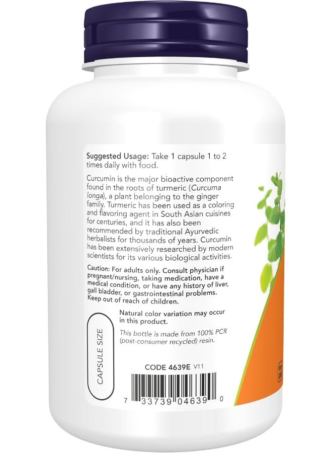 Supplements Turmeric Curcumin Derived From Turmeric Root Extract Herbal Supplement 120 Veg Capsules