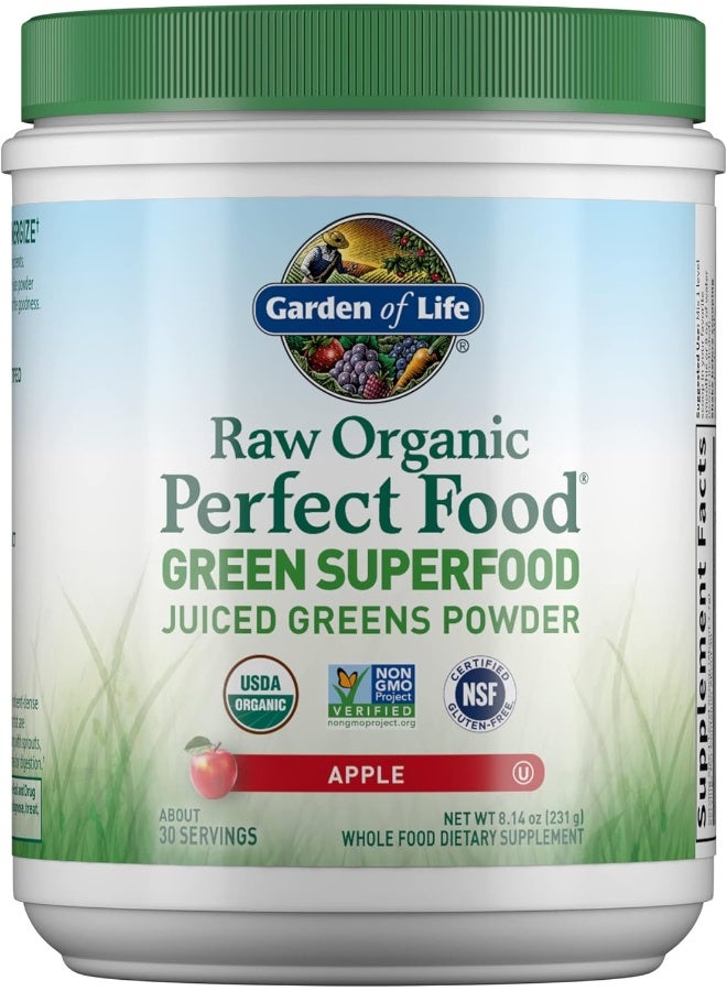 Raw Organic Perfect Food Green Superfood Juiced Greens Powder Apple