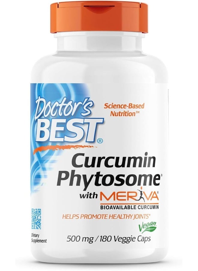 Curcumin Phytosome With Meriva Non-Gmo Vegan Gluten Free Soy Free Joint Support 500 Mg 180 Veggie Caps