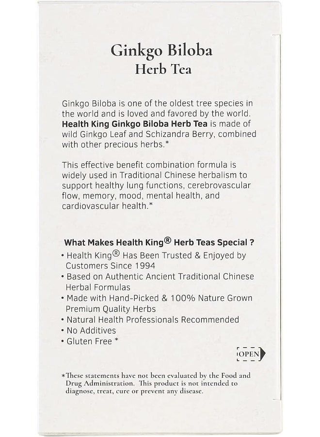 Ginkgo Biloba Herb Tea 20 Bag (Pack Of 1)