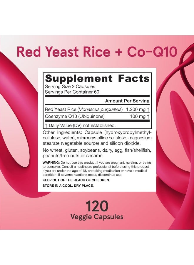 Complementary Red Yeast Rice (600 Mg)+ Co-Q10 Formula (50 Mg) 120 Count