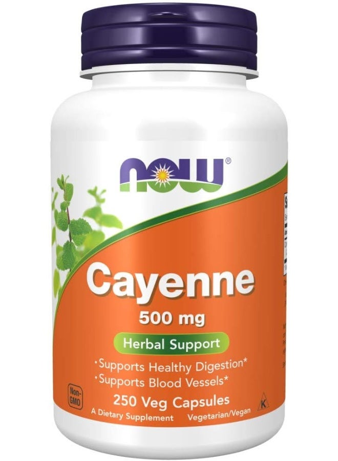 Supplements Cayenne (Capsicum Annuum) 500 Mg Herbal Support For Digestive Health 250 Veg Capsules