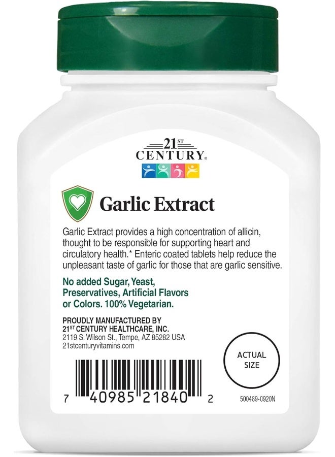 Garlic (Odorless) Tablets 60 Count