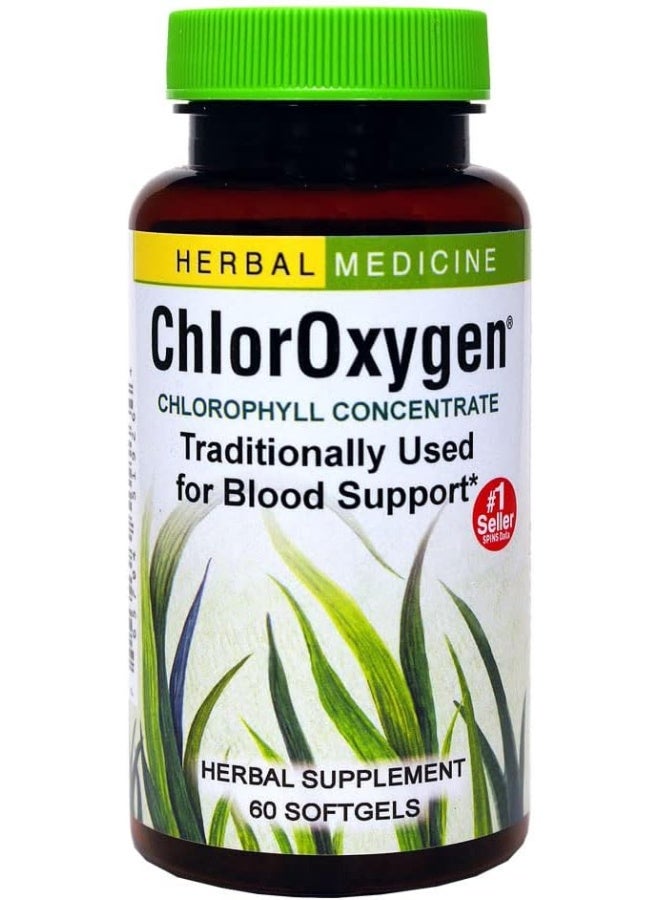Chlor Oxygen Chlorophyll Concentrate 60 Fast-Acting Softgels