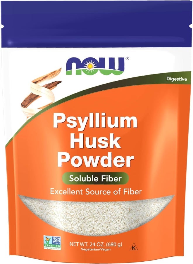 Now Foods Supplements Psyllium Husk Powder Nongmo Project Verified Soluble Fiber 24 Ounce