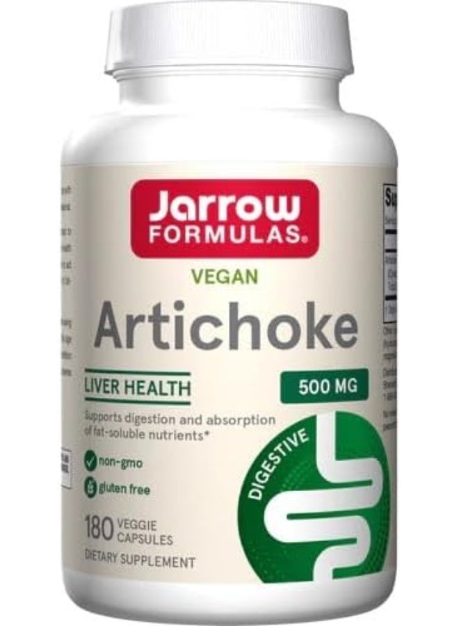 Artichoke 500 Mg Liver Support & Digestion Dietary Supplement Vegan Standardized Extract 180 Servings (Capsules)