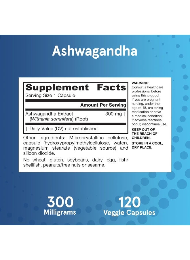 Ashwagandha 300 Mg 120 Veggie Caps