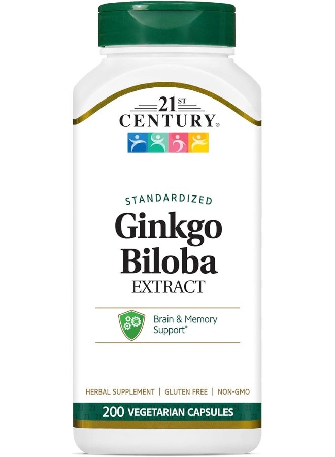 Ginkgo Biloba Extract Veg-Capsules 200-Count