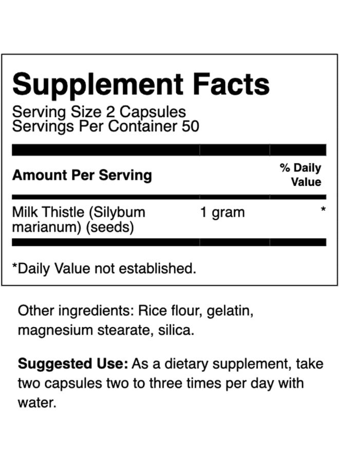 Full Spectrum Milk Thistle 500 Mg 100 Caps