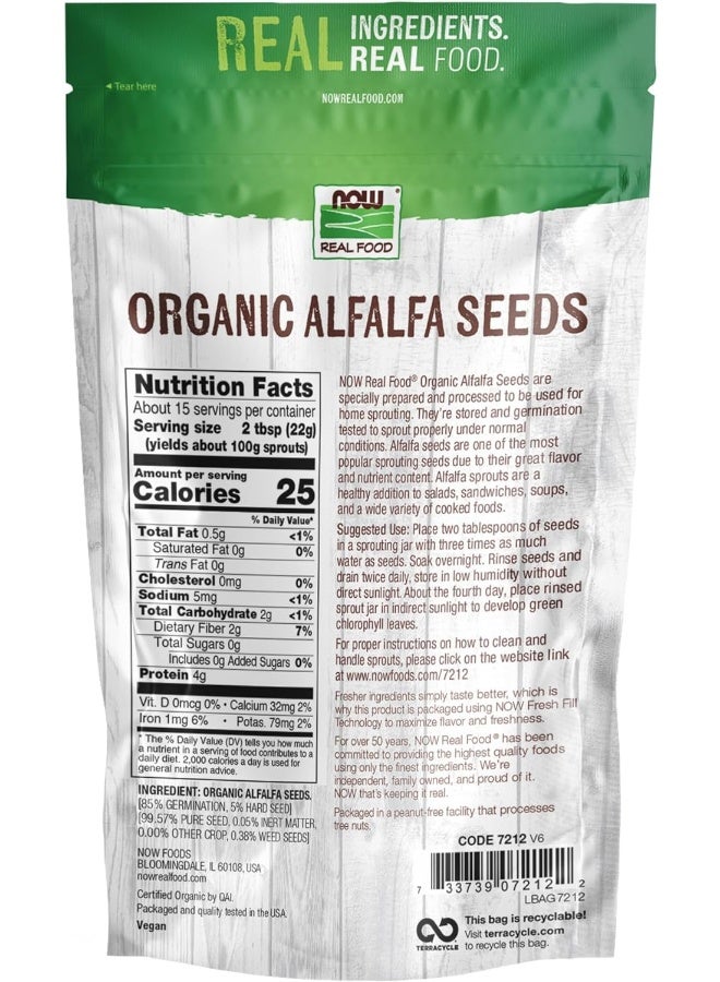 Now Foods Alfalfa Seeds 12 Oz