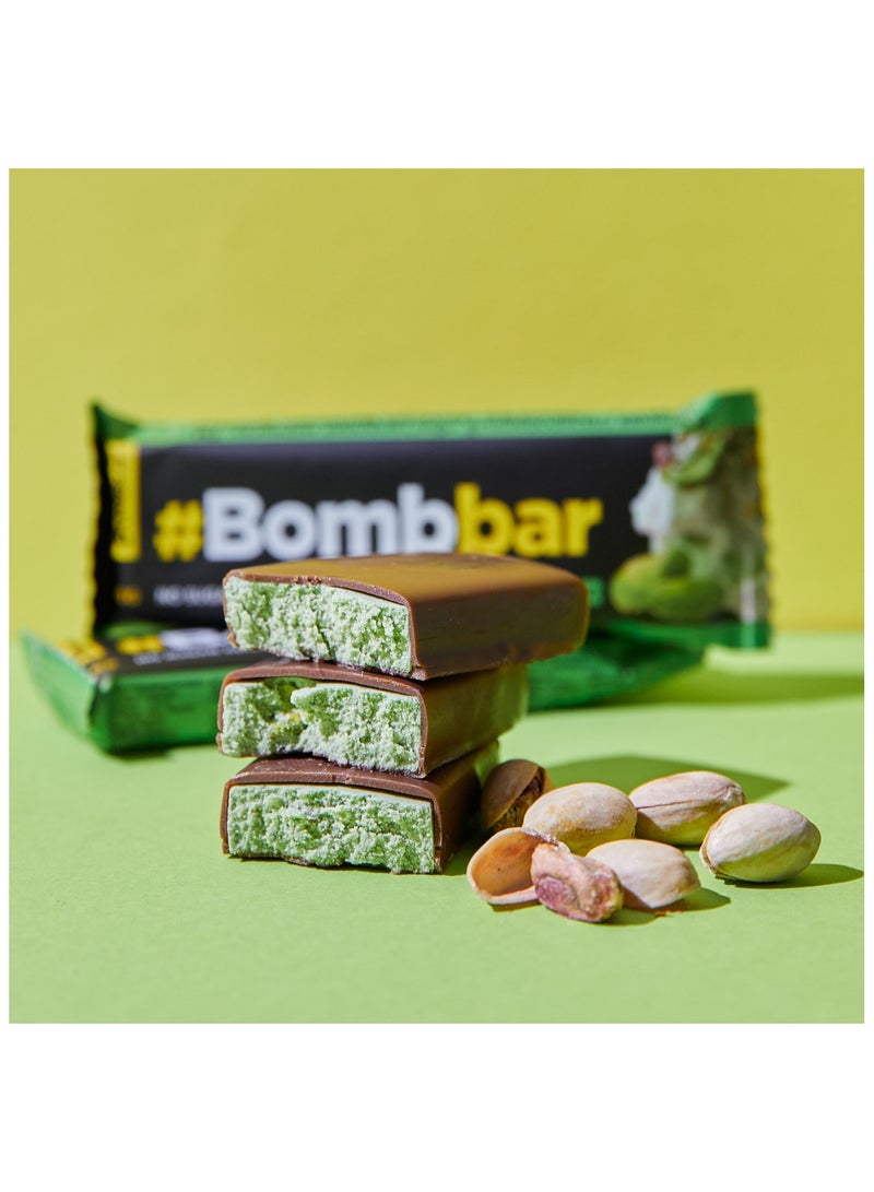 Chocolate Covered Protein Bar with Pistachio Meringue No Sugar Added 12x40g