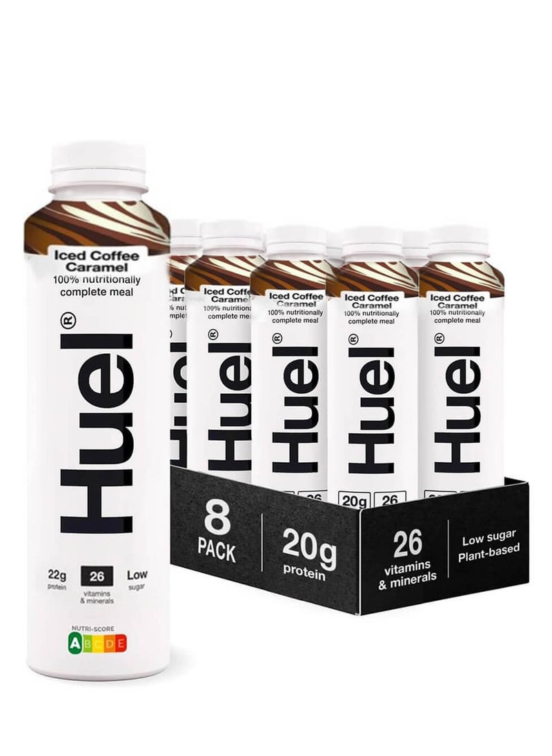 Huel Complete Meal Protein Milkshake Iced Coffee Caramel Flavor 500ml Pack of 8