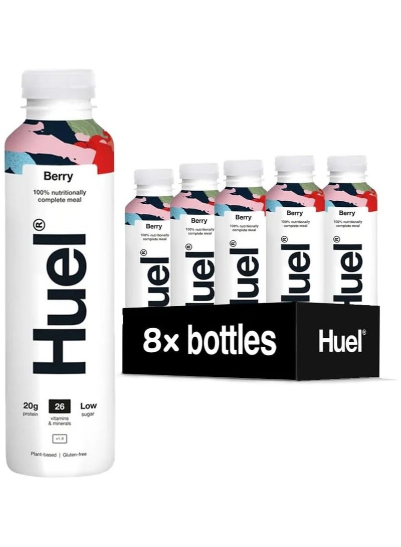 Huel Complete Meal Protein Milkshake Berry Flavor 500ml Pack of 8