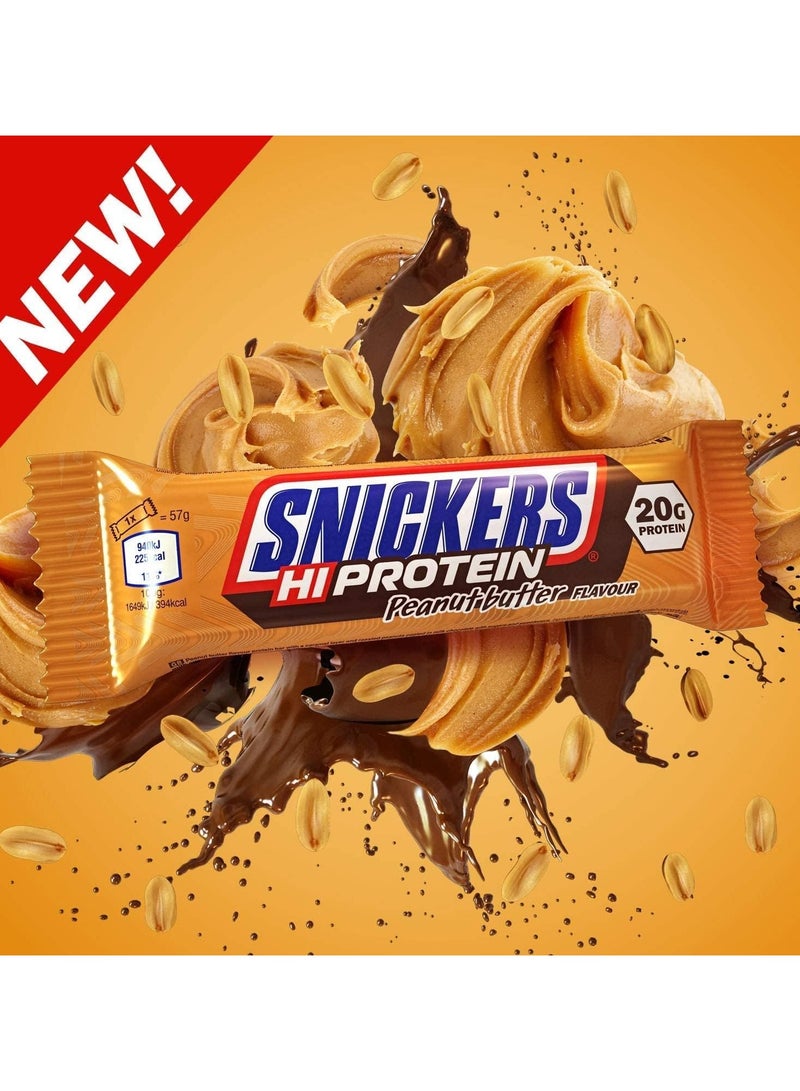 Snickers Hi Protein Bar Peanut Butter Flavor 57g Pack of 12