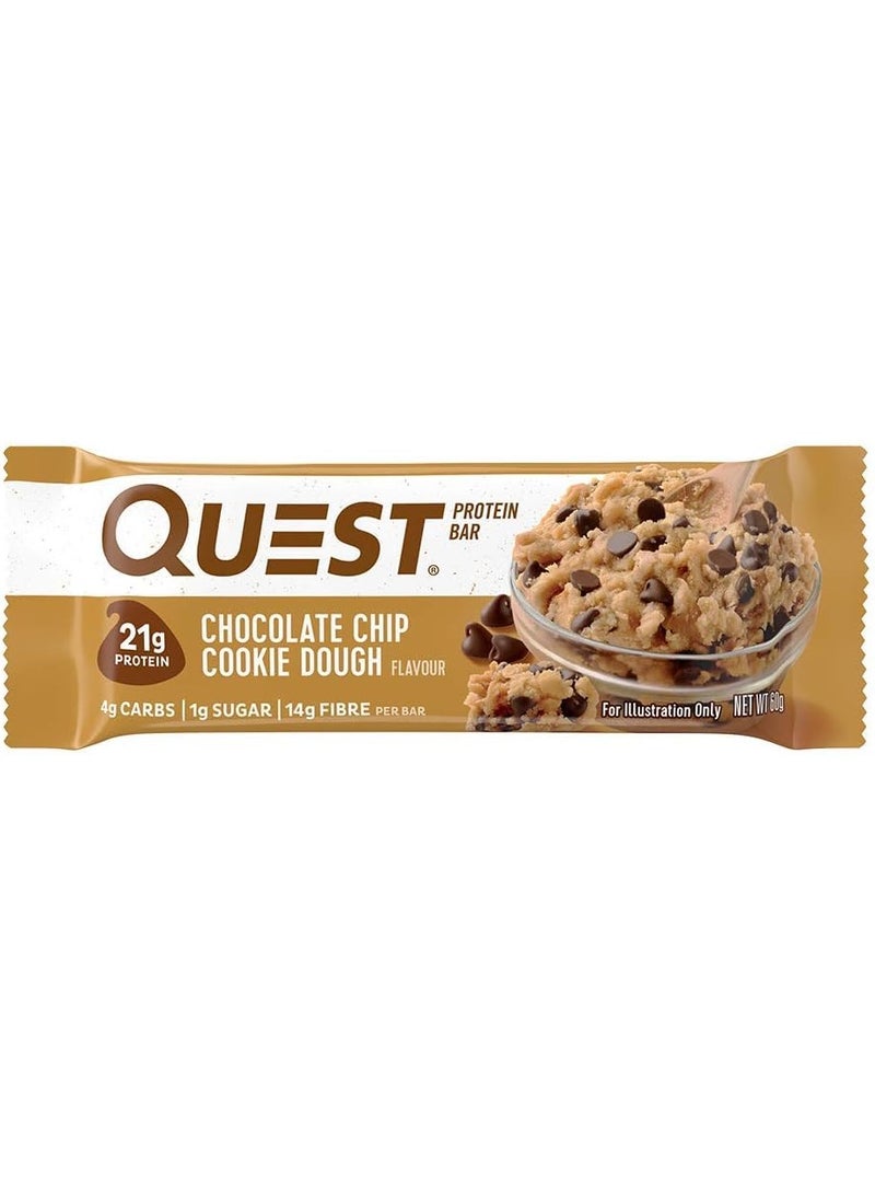 Protein Bar Chocolate Chip Cookie Dough 60g Pack of 12