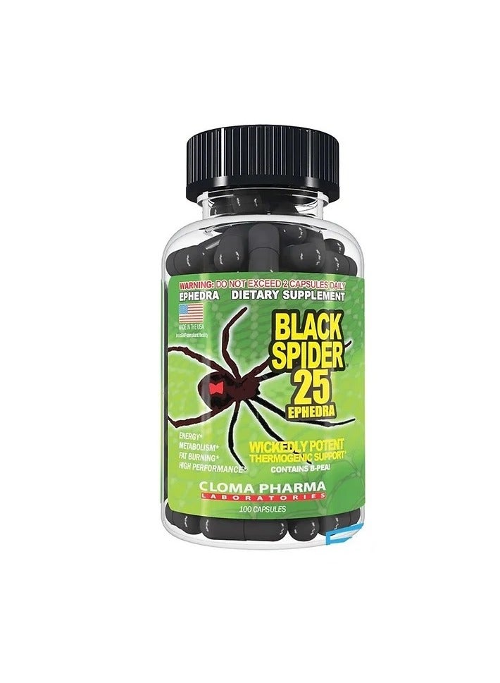 Cloma Pharma Black Spider Fat Burning 100 Capsules