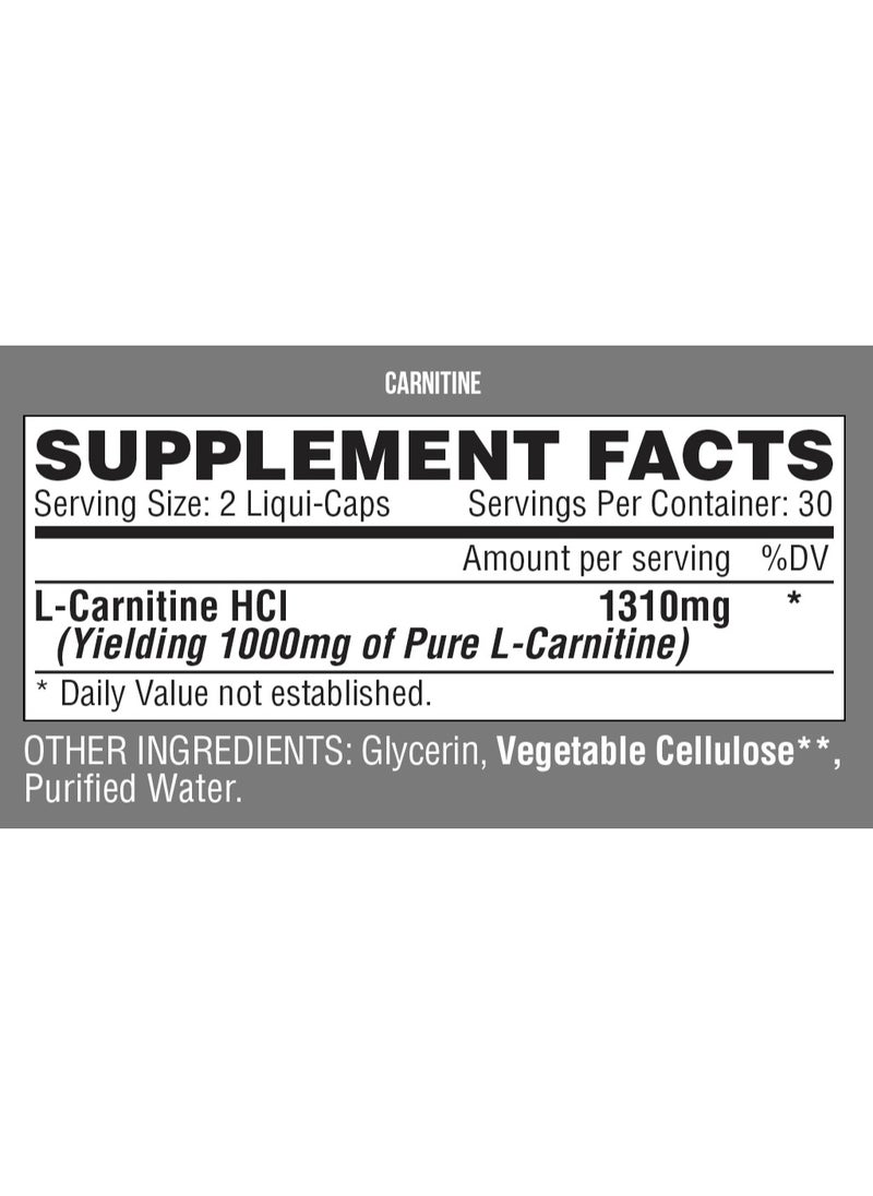 Nutrex Research Lipo 6 Carnitine, 60 Tablets