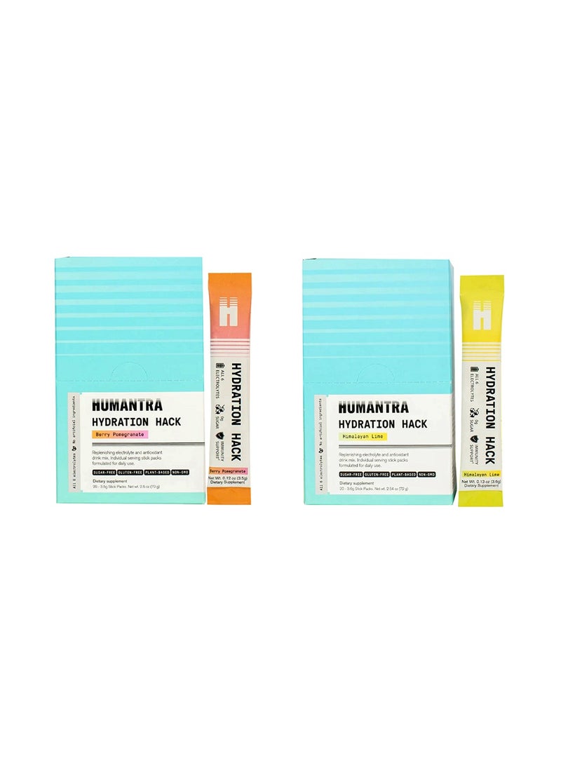 Humantra Electrolyte Pack - Himalayan Lime + Berry Pomegranate