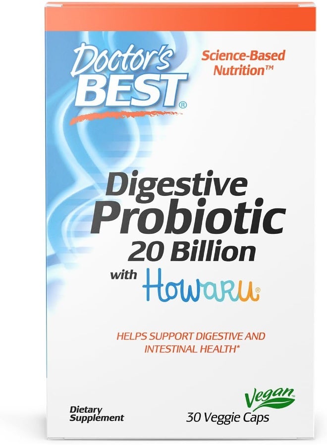 Probiotic Non-Gmo Gluten Free Vegan 20 Billion Cfu 30 Veggie Caps