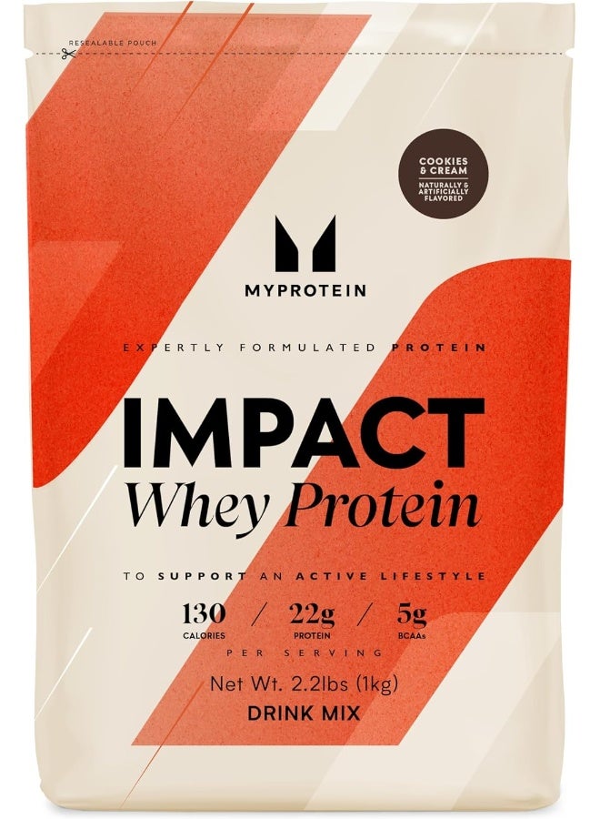 Myprotein Impact Whey Protein Cookies & Cream Pouch 2.2Lbs