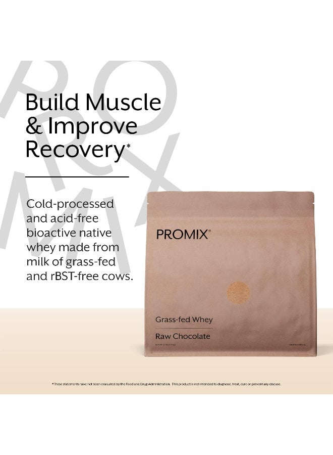 Whey Protein Powder Raw Chocolate 5Lb Bulk Grass-Fed & 100% All Natural Gluten-Free & Keto-Friendly