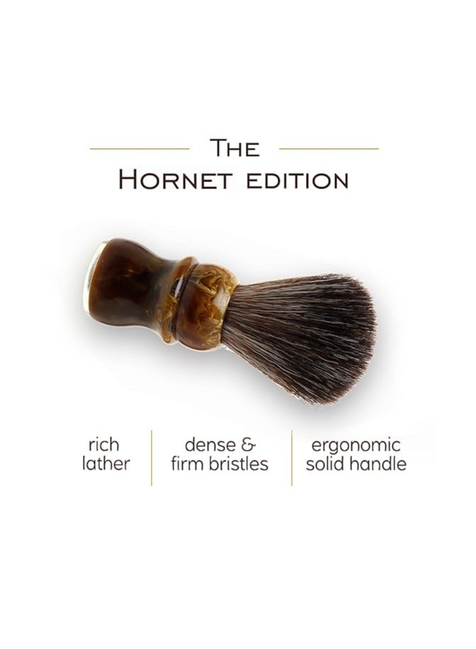 Premium Shaving Brush for Men | Cruelty-Free Imitation Badger Bristles for a Luxurious Wet Shaving Experience | Thick Dense Knot & Handcrafted Ergonomic Handle for Delightful Shaving