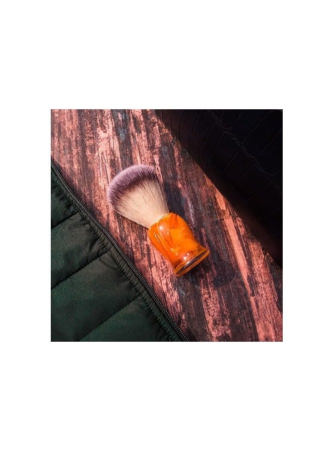 Premium Soft Shaving Brush for Men |Firefly Edition| Experience Luxury Shaving with Cruelty-Free Bristles & Vibrant Orange Ergonomic Handle | Handcrafted with Passion in India