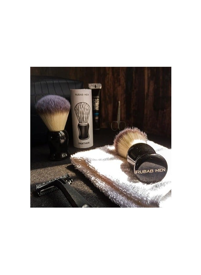 Premium Soft Shaving Brush for Men |Panther Edition| - Experience Luxury Shaving with Cruelty-Free Bristles & Elegant Black-Toned Handle | Handcrafted with Passion in India