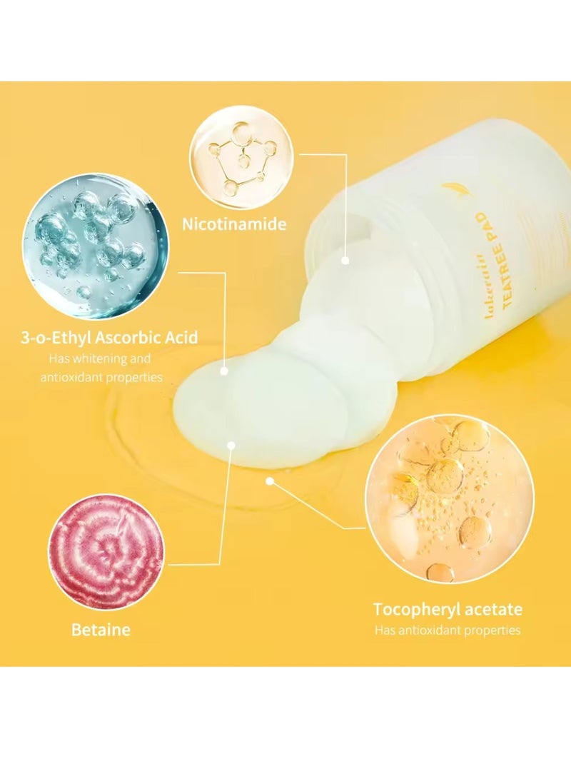 80Pcs 100ml Vitamide Brightening Pad 100ml Vitamide Brightening Pads Helps Improve Skin Tone Reduce Blemishes and Improve Blemishes on Oily Skin Hydrating Moisturizing Nourishing Pads 04