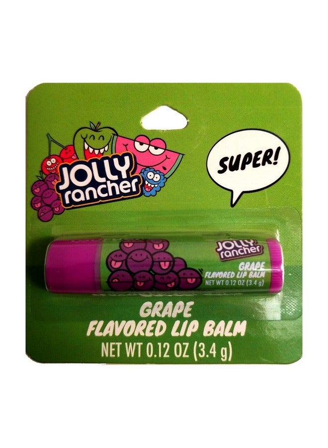 (1) Stick Jolly Rancher Grape Candy Flavored Lip Balm Gluten Free Purple Tube Carded Net Wt. 0.12 Oz