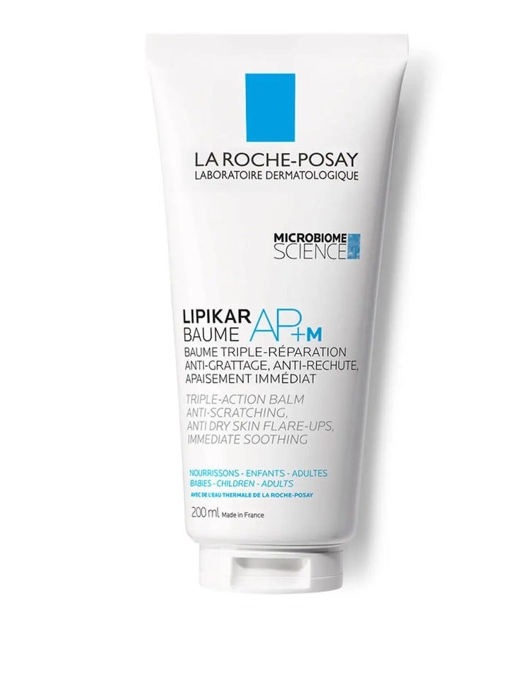 Lipikar Baume AP+M Triple Action Balm – 200ml, Ultra-Rich Moisturizer for Sensitive and Atopic Skin