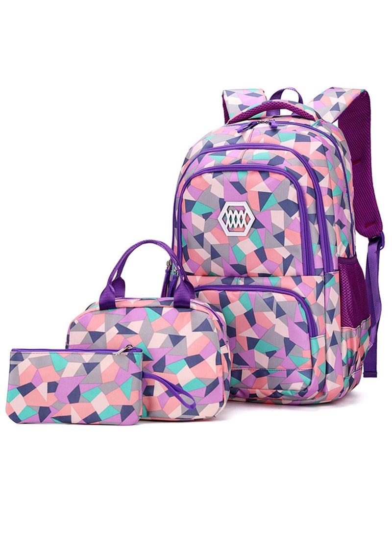 Kids Backpack Set for School 3PCS School Bag Large-capacity Girls Boys Back to School Book Bag Backpack for Teen