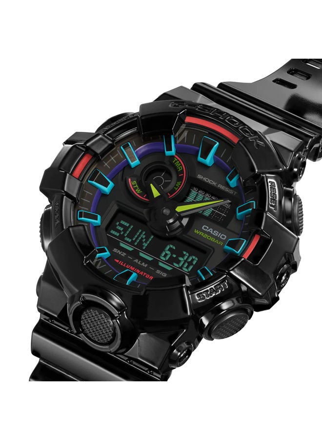 Resin Digital Watch GA-700RGB-1ADR