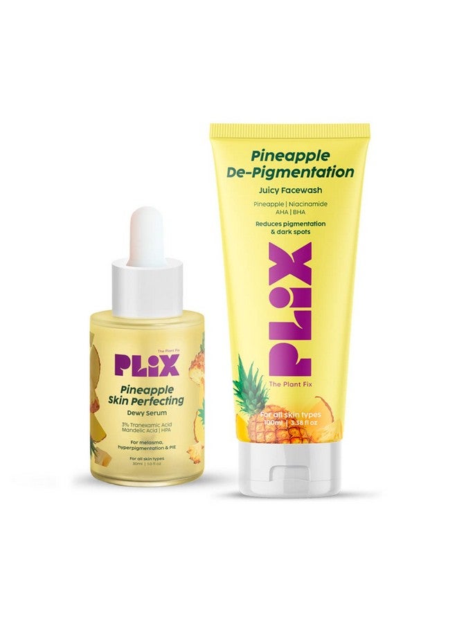 3% Tranexamic Acid Skin Perfecting Dewy Face Serum (30 Ml) And Pineapple Foaming Face Wash (100 Ml) For Pigmentation & Dark Spots Reveal A Brighter Even Toned Complexion