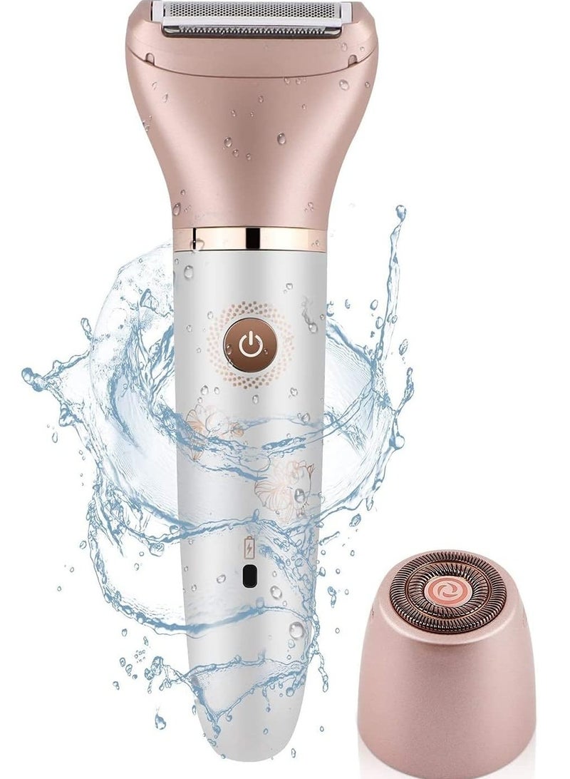 Electric Razor for Women Painless 2 In 1 Ladies Shaver Face Leg and Underarm Epilator Rechargeable Wet and Dry Cordless Ladies Shaver