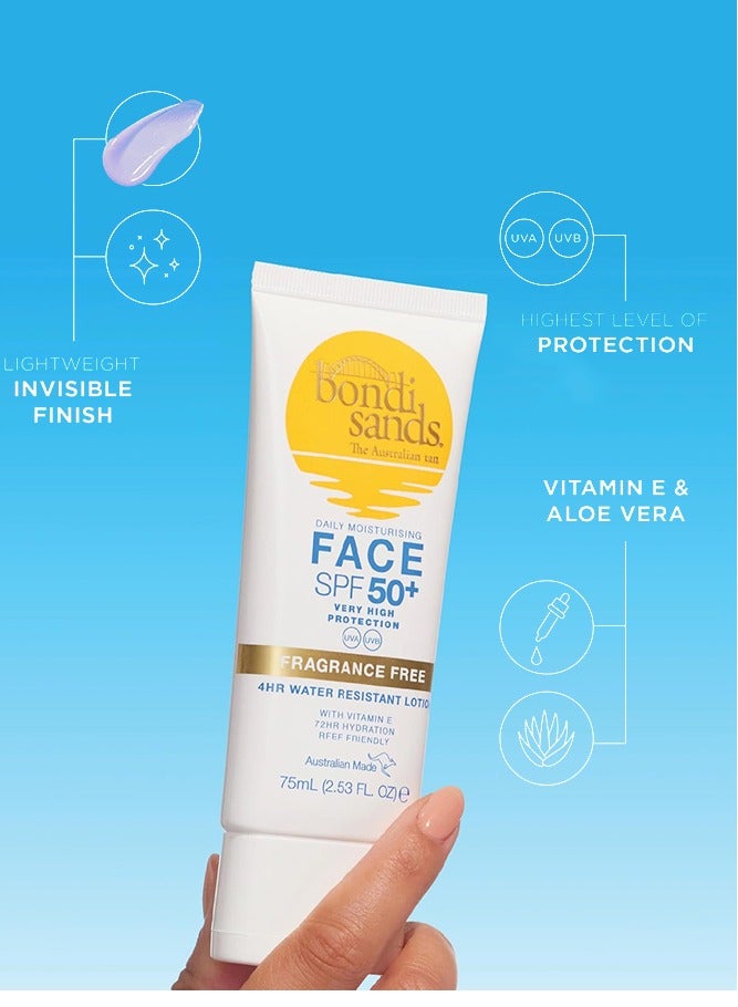 Bondi Sands Sunscreen Lotion Spf50+ - Face 75ml