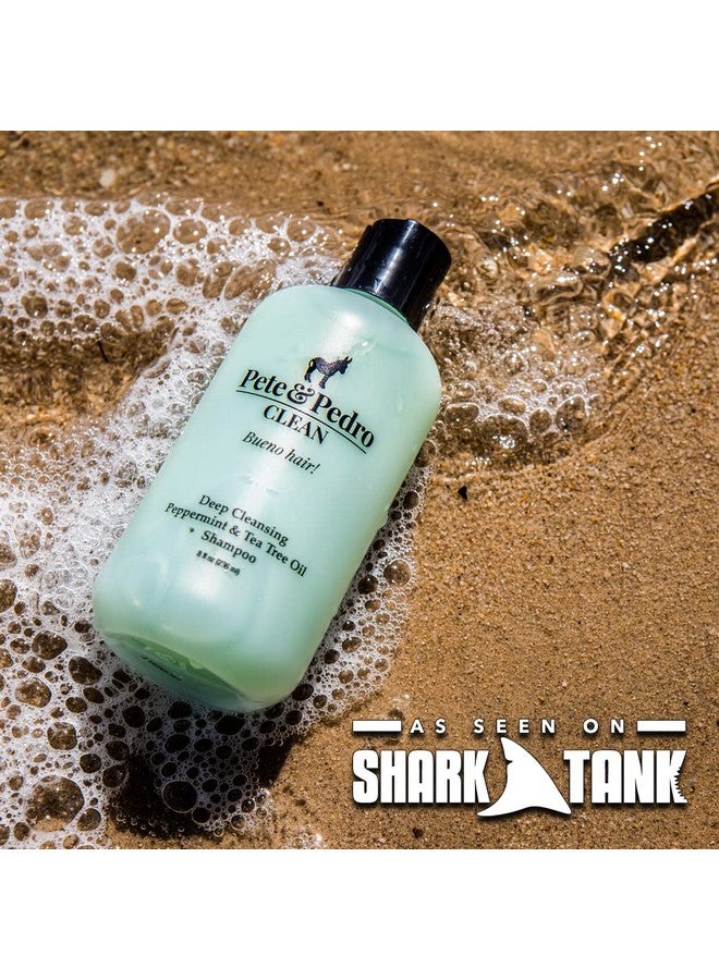 Clean Shampoo Deep Cleansing Tea Tree Oil And Peppermint Daily Cleaning Shampoo For Men & Women As Seen On Shark Tank 8.5 Oz.