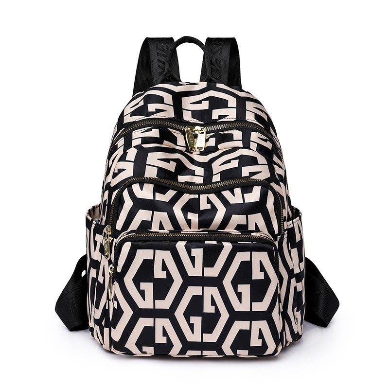 Fashion Print Womens Backpack for Travel G letter