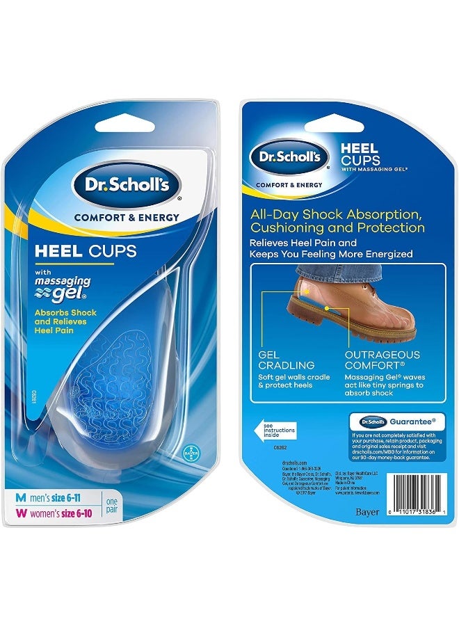 Heel Cups With Massaging Gel