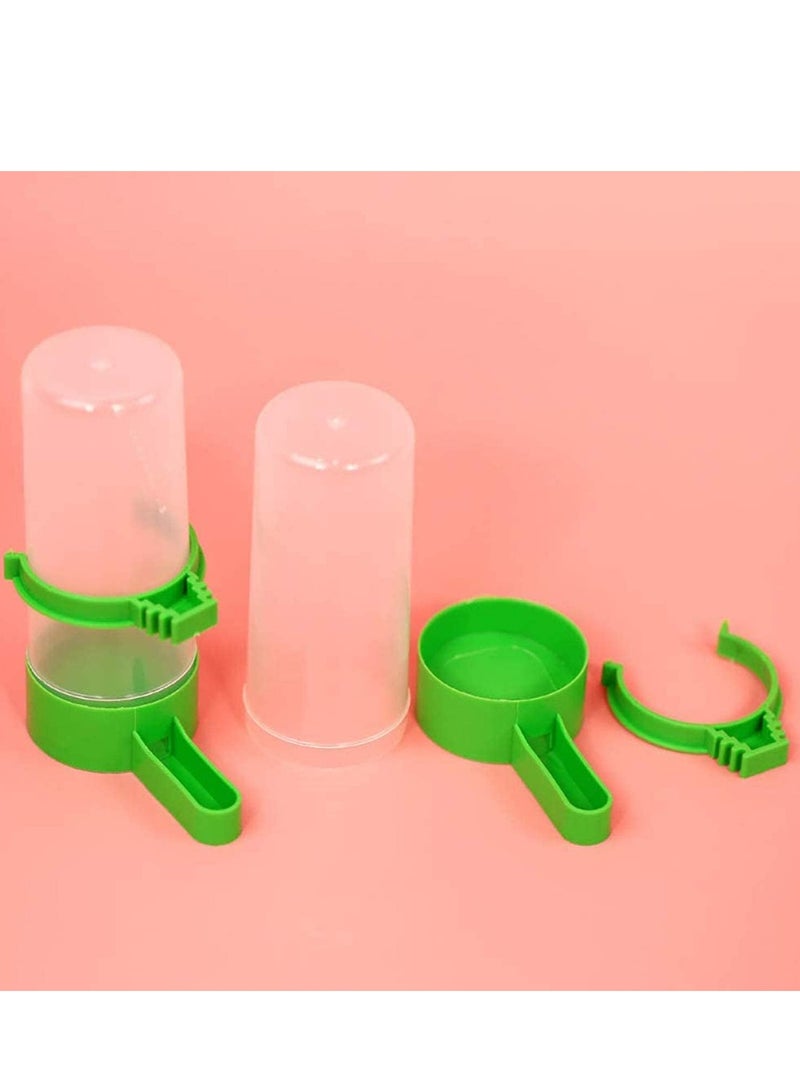 Bird Feeder Automatic Water Bottle Drinker Container Food Dispenser Pet Plastic Waterer Clip for Parrots Hanging in Cage Budgie