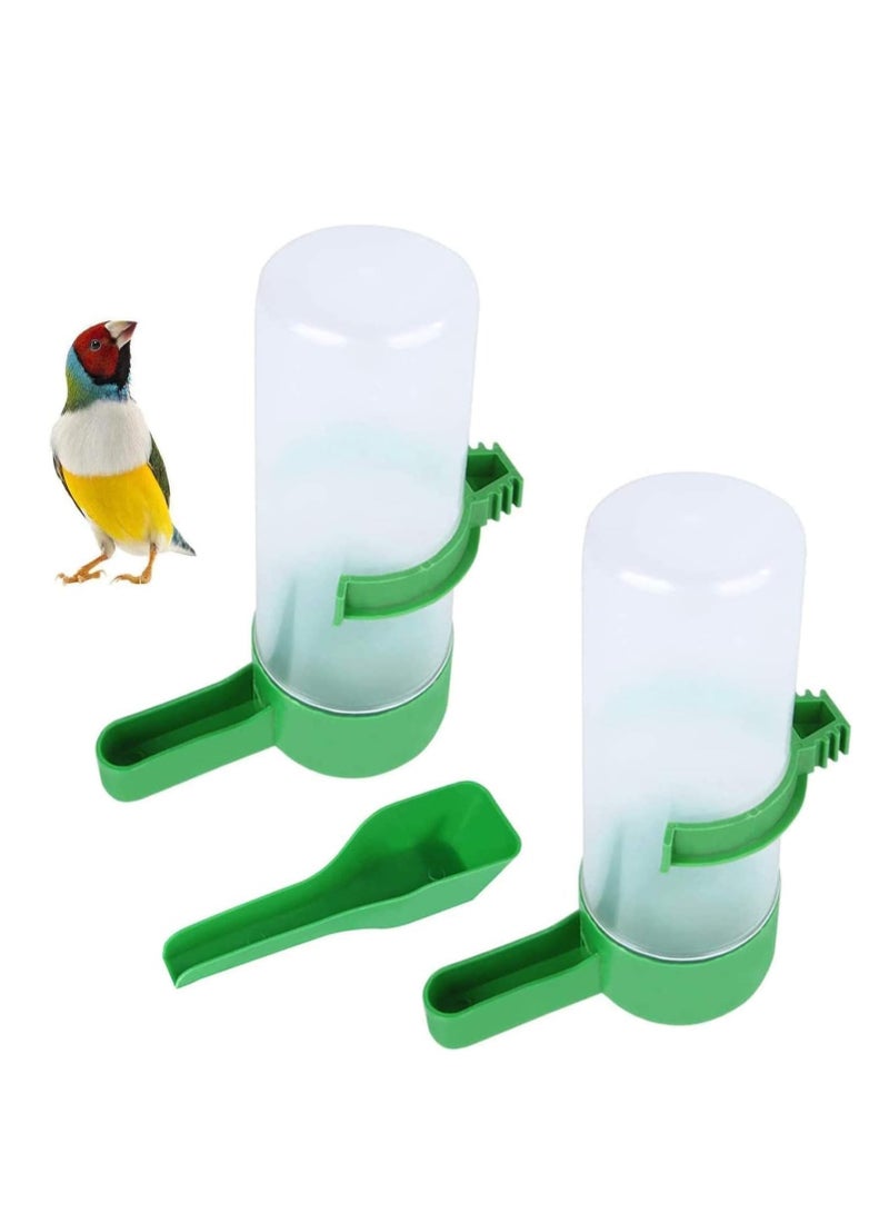 Bird Feeder Automatic Water Bottle Drinker Container Food Dispenser Pet Plastic Waterer Clip for Parrots Hanging in Cage Budgie