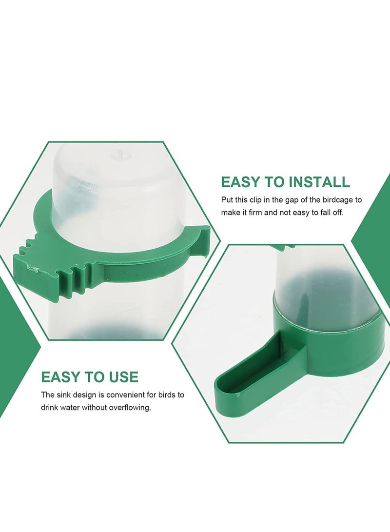 Bird Feeder Automatic Water Bottle Drinker Container Food Dispenser Pet Plastic Waterer Clip for Parrots Hanging in Cage Budgie