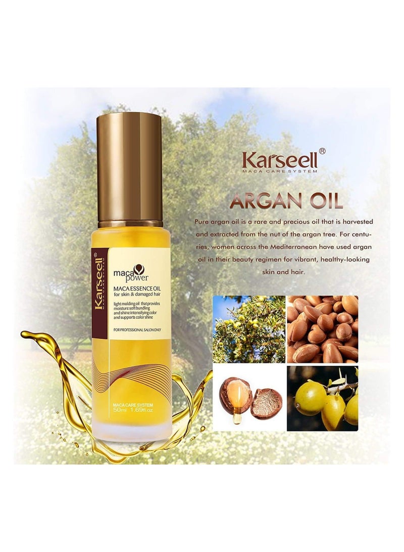 Moroccan Argan Oil for Hair Healing Cold Pressed Weightless Argan Oil Hair Serum for Dry Damaged Hair 50ml