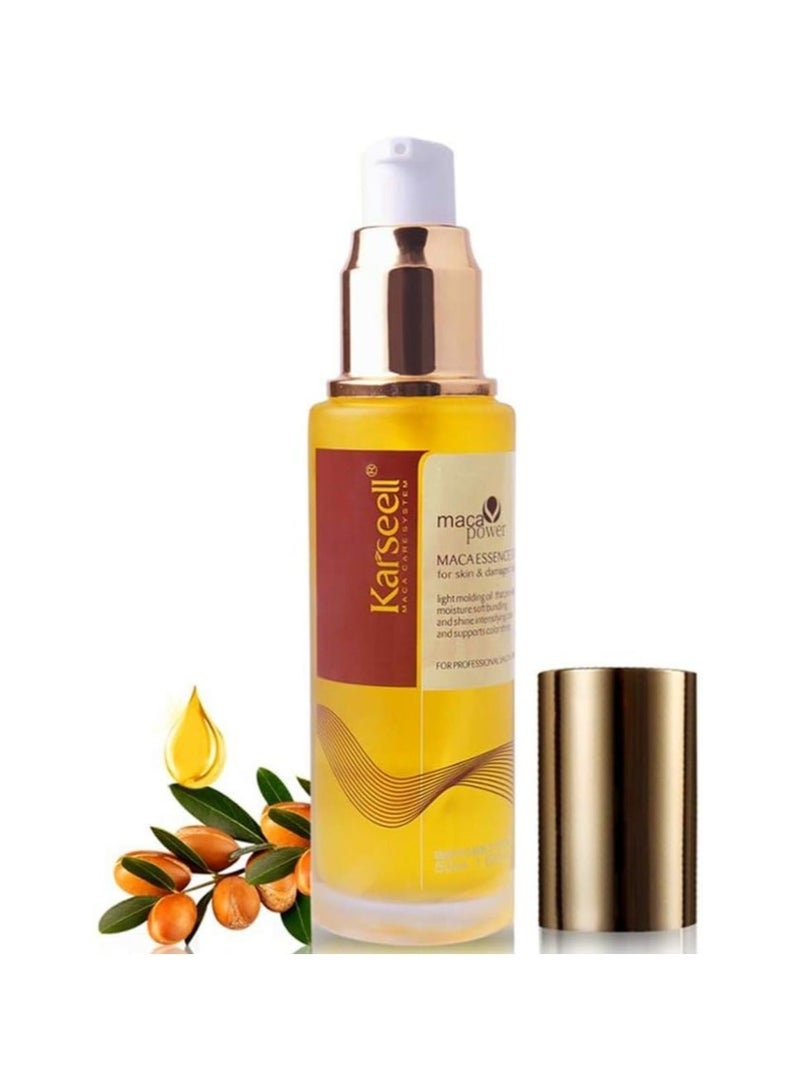 Moroccan Argan Oil for Hair Healing Cold Pressed Weightless Argan Oil Hair Serum for Dry Damaged Hair 50ml