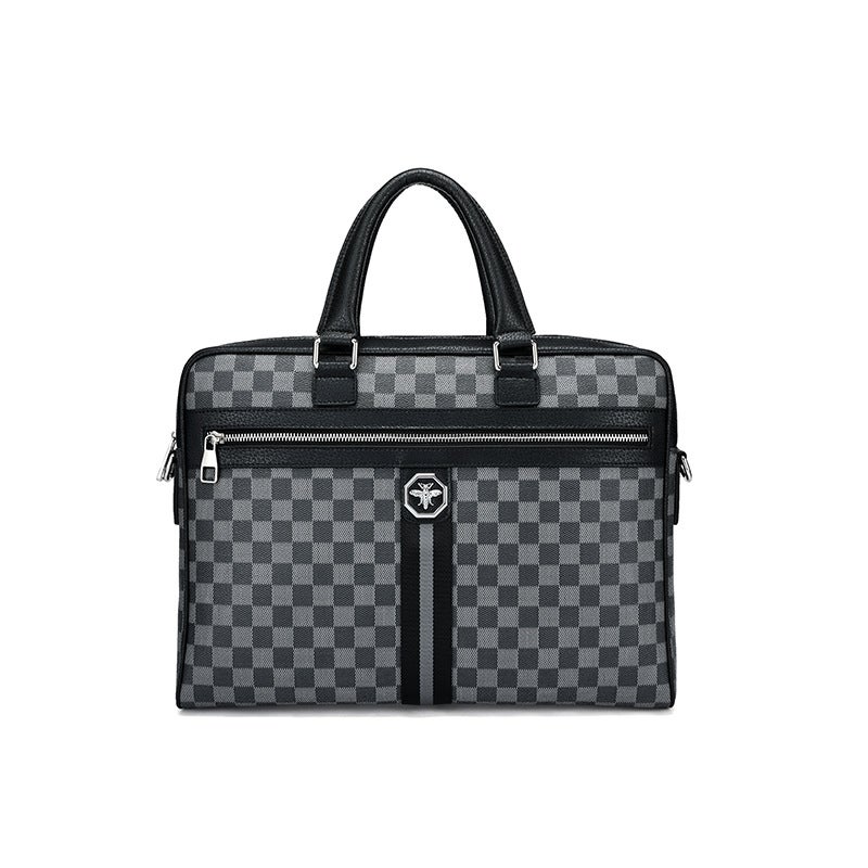 Fashionable Mens Designer Briefcase 88265D-3 black Gray