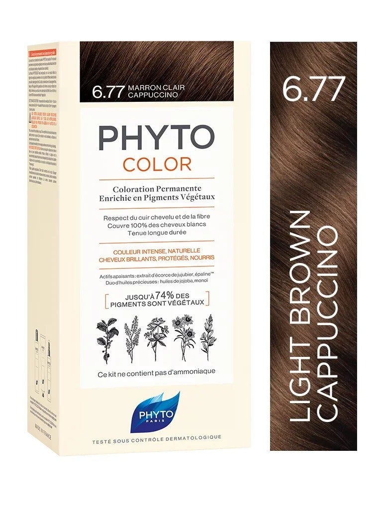 Phyto Phytocolor 6.77Light Brown Cappucino