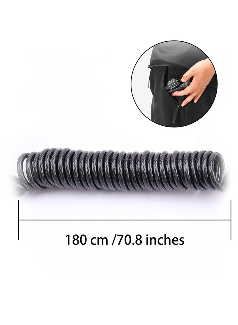 Bike Lock, Bicycle Combination Lock Helmet Password Lock Cycling Cable Lock for Scooter Bike Motorcycle Luggage