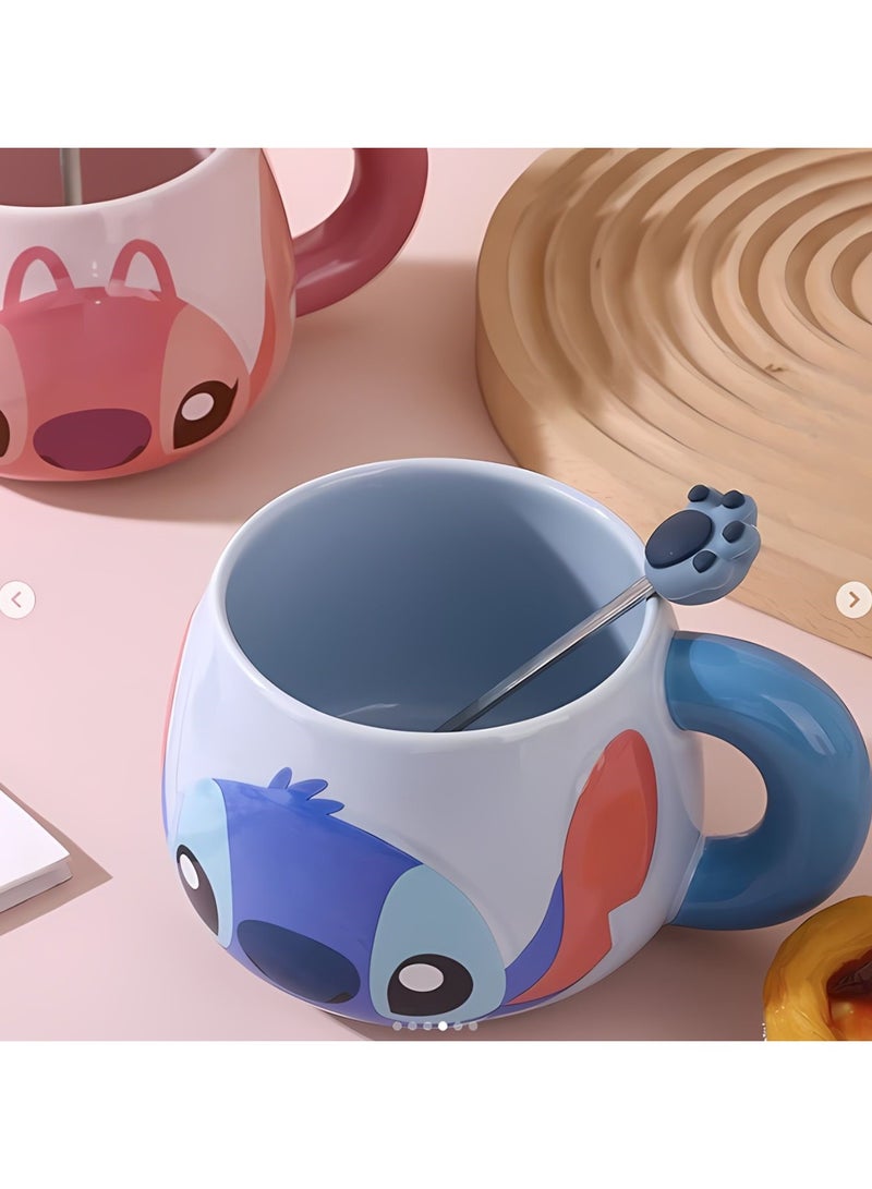 Adorable Stitch Ceramic Mug - Unique Design, High-Quality Material, Perfect Gift for Friends & Family 450ml