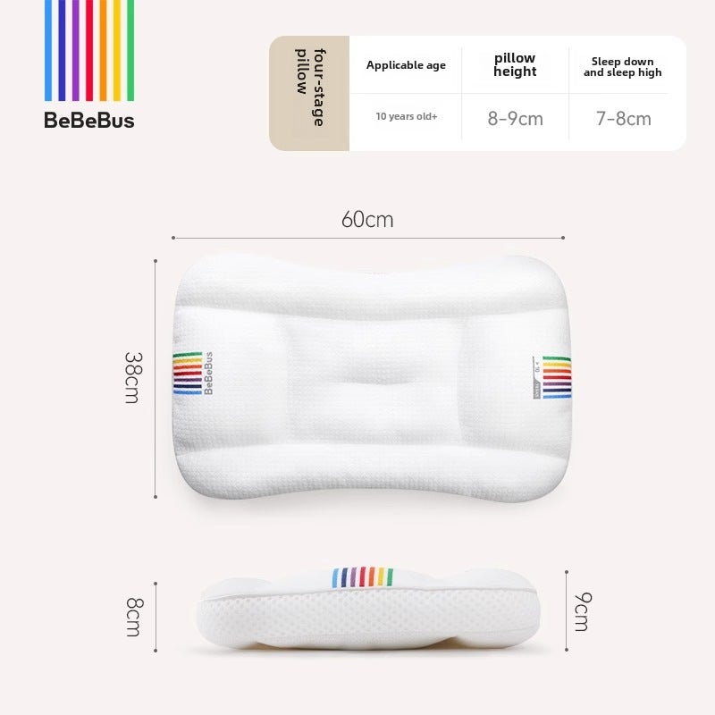 bebebus Baby Pillow Newborn Child Growth Pillow Anti-deflection Head Correction Head Type Baby Breathable Stretting Pillow