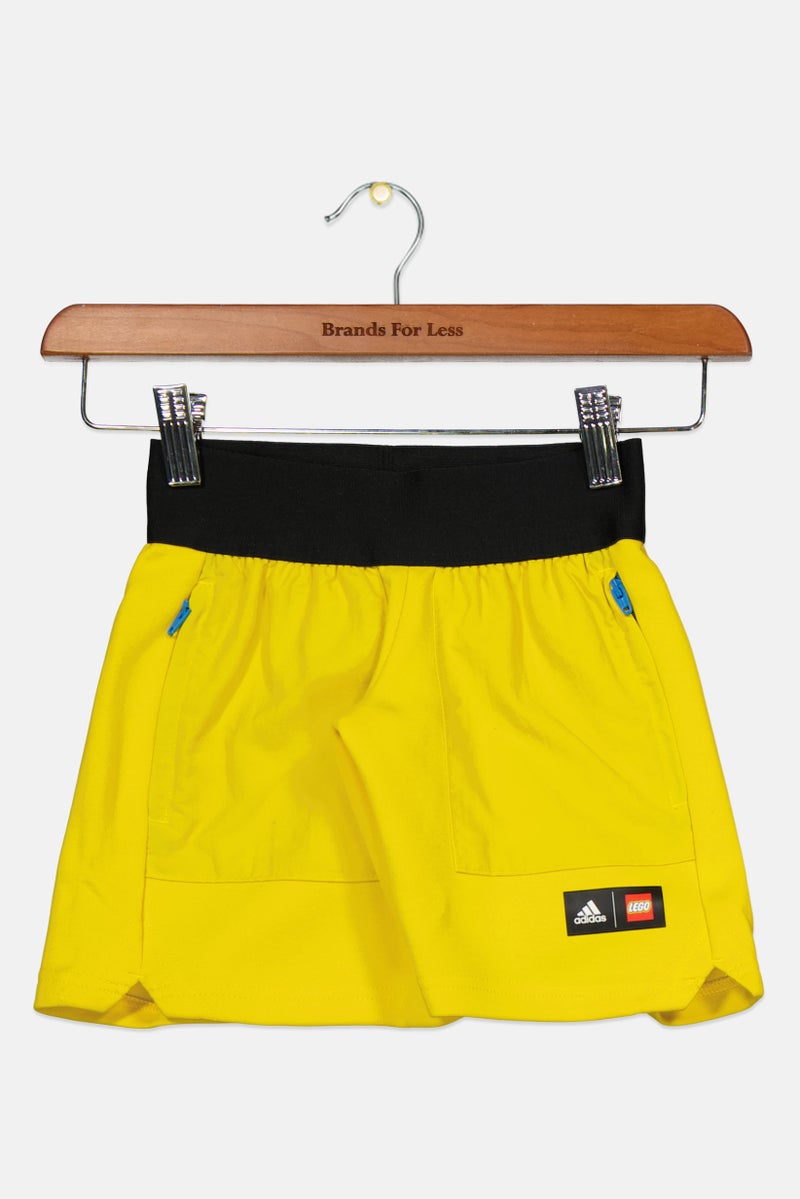 Toddlers Boy Brand Logo Short, Yellow Combo